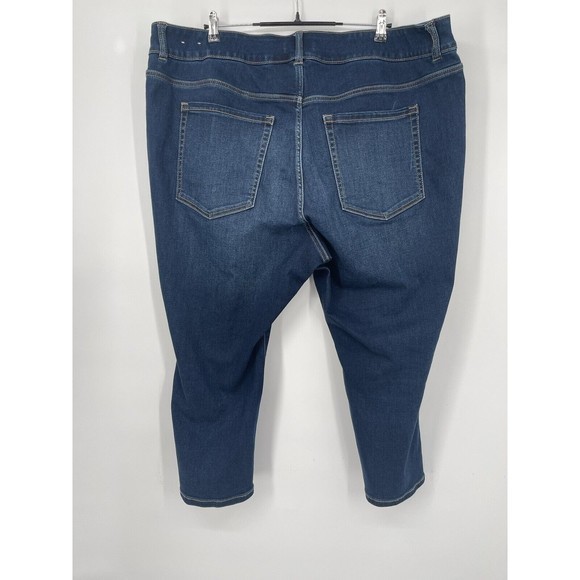 Lane Bryant Dark Wash High Skinny Jeans, Cropped/capris Size 26 - Picture 5 of 7